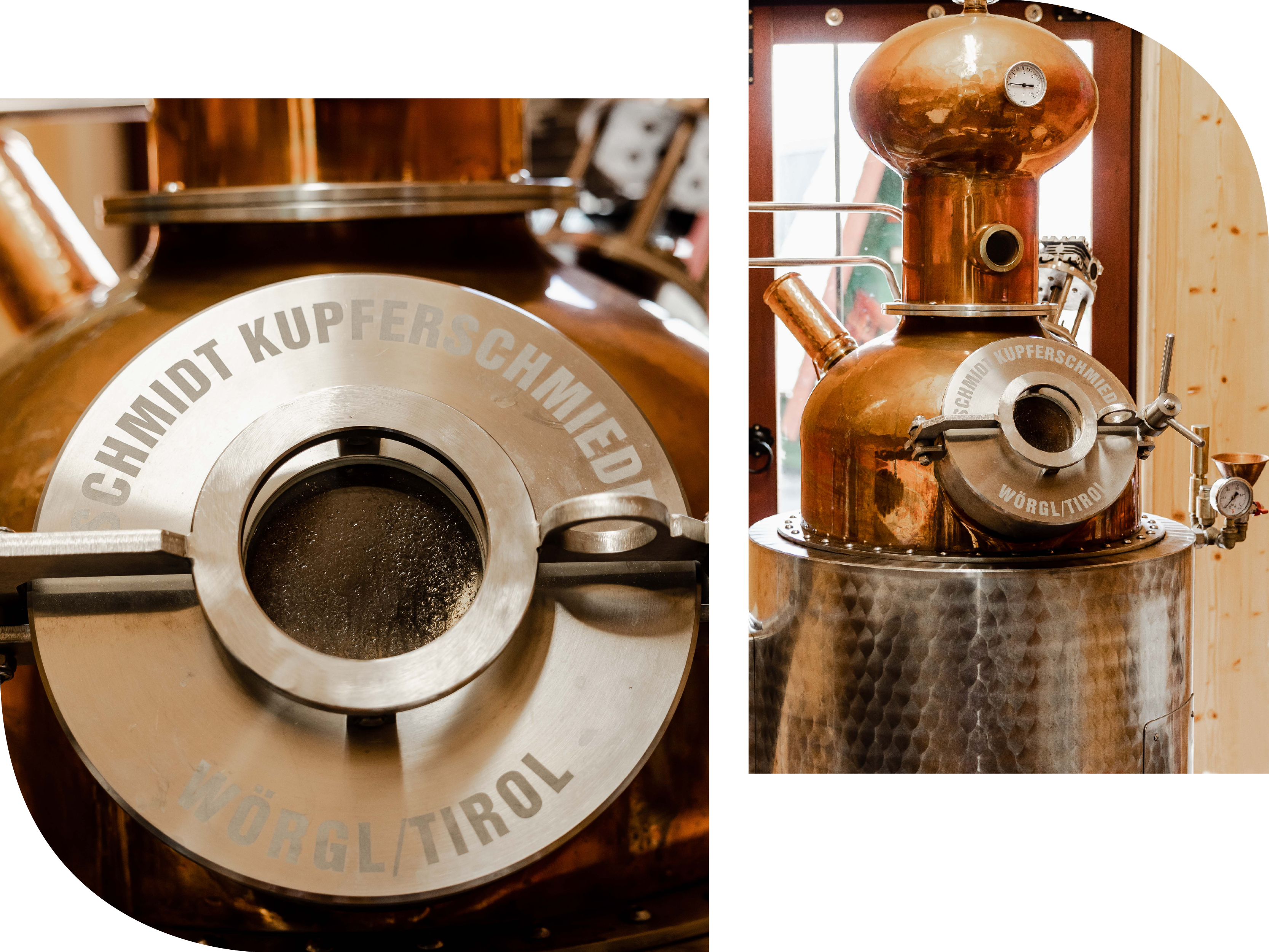 The specially commissioned still, named Tinkerbelle, was made by the renowned Wörgl coppersmith Herr Hans-Peter-Schmidt in the Austrian Tyrol and is housed in the unique, wooden crafted distillery building on a small island in a landscaped lochan.